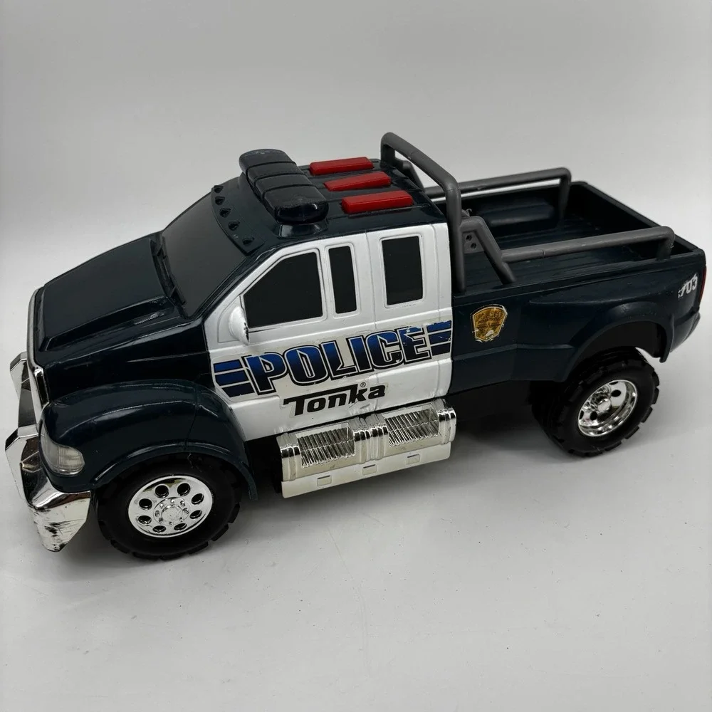 Tonka Rescue Force Police Pickup Truck Tested Works